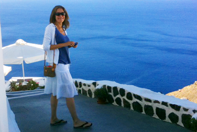 Here I am in Santorini, Greece