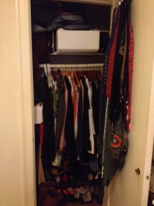 My closet, pre-purge.