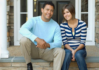 couple on front steps